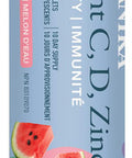 Instant C, D, Zinc Effervescent Tablets - Watermelon Flavour - Immunity Support - 8 Tubes X 10 Tablets