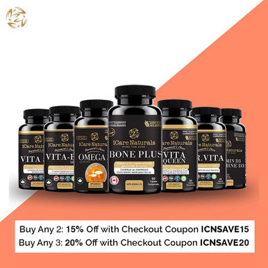iCare Naturals - Multivitamins for Seniors 50+ - Health Supplement - Gluten-Free, Vegetarian Friendly, Halal - 60 count - 2 months supply