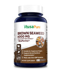 NusaPure Brown Seaweed Extract 6,000 mg with Bioperine - 200 Veggie Capsules (100% Vegetarian, Non-GMO & )