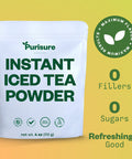 Purisure Unsweetened Iced Tea Powder Instant Black Tea Powder Real Black Tea Leaves Powdered Iced Tea Unsweetened With Zero-Calories Sugarless Instant Tea Powder 4 Oz 192 Serving Pack