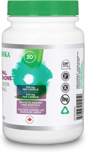 Organika Liposomal L-Glutathione 500 Mg- Supperior Absorption, Potent Antioxidant, Immunity Support, Helps Tissue Repair, Detox - 30Vcaps, 30 Day Supply