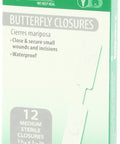 Curad Waterproof Butterfly Adhesive Bandages 1.75" x .375" 12 Count