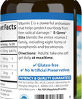 Carlson EGems Elite 1000 IU Vitamin E with Tocopherols and Tocotrienols Heart Health and Optimal Wellness Antioxidant 120 soft gels