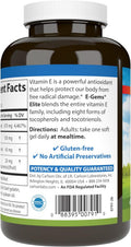 Carlson EGems Elite 1000 IU Vitamin E with Tocopherols and Tocotrienols Heart Health and Optimal Wellness Antioxidant 120 soft gels