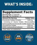 Dr. Tobias Joint Support Supplement with Chondroitin Sulfate Glucosamine and MSM 240 Capsules