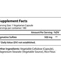 LongLifeNutri Agmatine Sulfate 500Mg - 180 Veg Caps | Pre-Workout | Nitric Oxide Supplement | Strength & Focus Booster | Supports Muscle Recovery