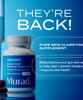 Murad Pure Skin Acne Supplements Clear Skin Support With Blend Of Vitamin A & B6 Zinc Amino Acids & Burdock Root Promotes Healthy Skin Oil Balance Gut Health & Stress Relief 60 Tablets