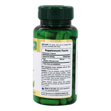 Nature's Bounty Ginger Root 550Mg