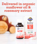 Garden of Life Baby Vitamin D3 Liquid 600 Iu (15 Mcg) Organic Liquid Vitamin D For Infants & Toddlers Support For Baby'S Bones & Immune System Gluten Free & Non-Gmo 56 Ml (1.9 Fl Oz) Liquid