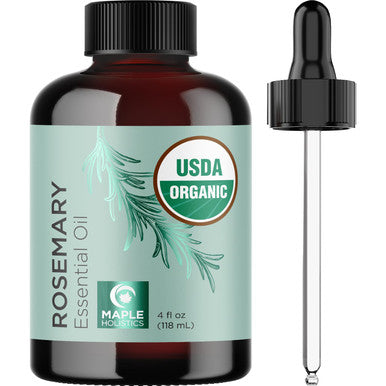 Maple Holistics Volumizing Hair Bundle - Large Sizes Biotin Shampoo, Conditioner, And Pure Rosemary Essential Oil