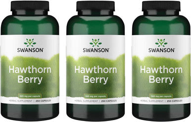 Swanson Hawthorn Berry - Antioxidant Circulation Support (250 Capsules 565 mg Each) (3 Pack)