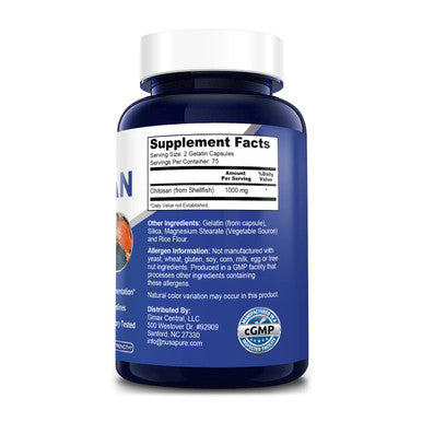 NusaPure Chitosan 1000mg 150caps (Non-GMO & )