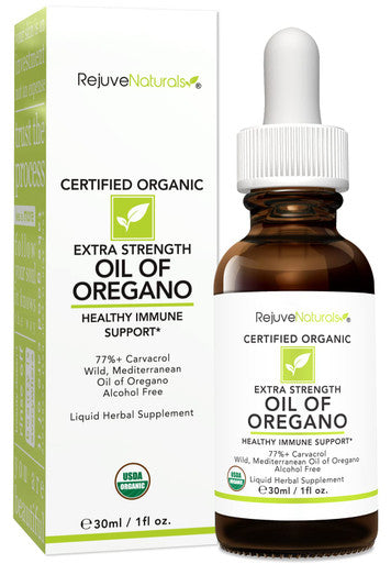 Rejuvenaturals Extra Strength Oil Of Oregano Usda Organic Liquid) Wild Mediterranean 1 Fl Oz