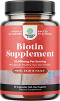 Natures Craft Pure + Potent Biotin Vitamins Promotes Hair Growth + Prevents Hair Loss - Introduces Better Skin + Hair + Nails - Natural Supplement for Men and Women- Helps Promote Faster Metabolism
