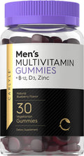 Carlyle Multivitamin Gummies for Men | 30 Count | Natural Blueberry Flavor | Plus B12, D3, and Zinc | Vegetarian Vitamin Supplement