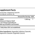 LongLifeNutri Mullein Leaf 1500Mg | 200 Vegetarian Capsules | 10:1 Extract 3000 Mg Strength | Verbascum Thapsus Pure Natural Powder | Non-Gmo Gluten Free | Made In Usa Vitamin | Herbal Supplement