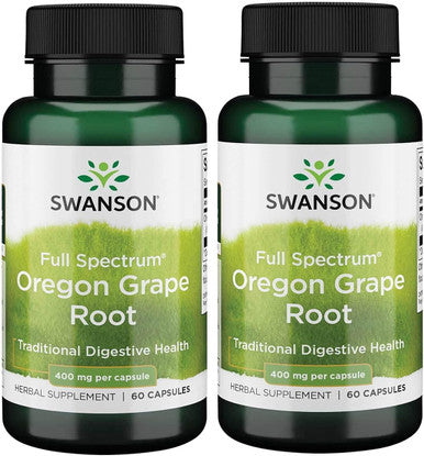 Swanson Full Spectrum Oregon-Grape Root 400 Milligrams 60 Capsules (2 Pack)
