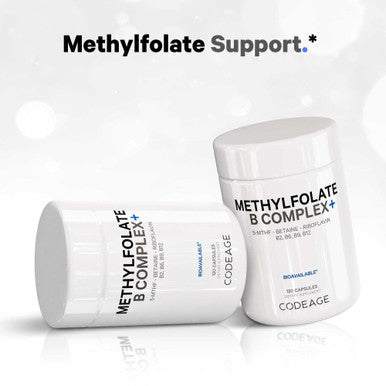 Codeage Methylfolate B Complex Supplements - 5 MTHF, Methylcobalamin 1000mcg Methylated Vitamin B12, Riboflavin, , Vitamins B6, Methylation Cycle MTHFR - 2 Months - 120 Capsules