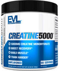 Evlution Pure Creatine Monohydrate Powder 5000mg Nutrition Pre and Post Workout Recovery Drink Mix Creatine Powder for Enhanced Muscle Mass Athletic Performance and Muscle Recovery - Unflavored
