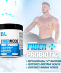 Evlution Nutrition FiberMode Fiber Plus Probiotic - 5 Grams of Fiber, Digestive Health, 1 Billion CFU Probiotics, Immune Support, 30 Servings, Unflavored