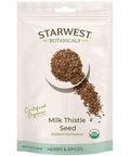 Starwest Botanicals Milk Thistle Seed Organic Eco-Friendly (3.17 Oz)