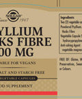 Solgar - Psyllium Husks Fiber 500 Mg 200 Vegetable Capsules