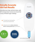 iHealth Gluco+ Wireless Smart Blood Glucose Monitor Kit with Free App, 100 Glucometer Strips, 100 Lancets, 1 Blood Sugar Monitor, 1 Lancing Device, Portable Diabetes Testing Kit for Home Use