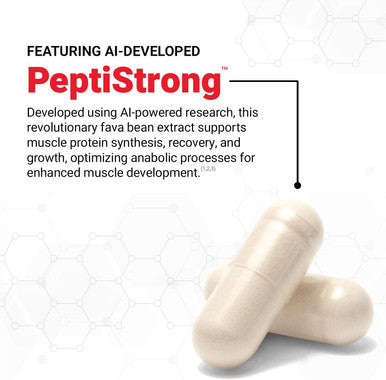 Force Factor Anabolic Muscle Builder Muscle Building Support Supplements for Men Supports Muscle Strength and Recovery Reduces Fatigue with AI-Developed PeptiStrong 150 Capsules