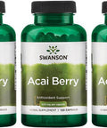 Swanson Acai Berry Antioxidant Support 500 Milligrams 120 Capsules (3 Pack)