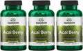 Swanson Acai Berry Antioxidant Support 500 Milligrams 120 Capsules (3 Pack)