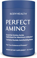 Bodyhealth Perfectamino Tablets 150 Ct Essential Amino Acid With Bcaas Lysine Phenylalanine Threonine Methionine Tryptophan Supplement For Muscle Mass Production Recovery and Strength