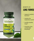 Banyan Botanicals Lung Formula Organic Respiratory Support For Lung Health Plant-Based Blend With Licorice, Tulsi Leaf, And Other Lung Health Herbs 90 Tablets