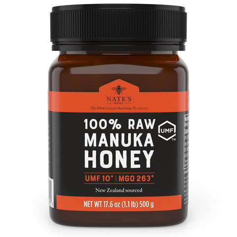 Nate's Manuka Honey - 13.2 oz Squeeze Bottle | Raw - New Zealand - MGO 512+ - UMF Certified 15+