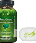 Irwin Naturals Prosta-Strong Supports Prostate Health And Urinary Flow - 90 Liquid Softgels Bundle With A Pill Case