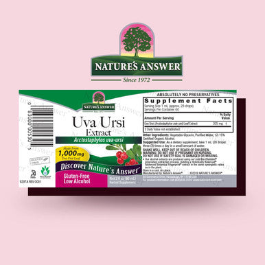 Nature'S Answer Uva Ursi Leaf with Low Organic Alcohol 2 Fluid Ounces | Gluten- | Non-GMO | Vegan | No Artificial Flavors or Preservatives | Single Count