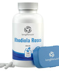 LongLifeNutri Rhodiola Rosea Supplement Root Extract 500Mg Pills - 180 Vegetarian Capsules | 500 Mg Pure Herb Powder