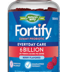 Nature's Way Fortify Probiotic Gummies, 6 Billion, Color12, Berry Flavored, 60 Count