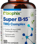 Biophix Super B-15 100 Vcaps - Niacin Calcium Choline Inositol Dmg Tmg - Supports Healthy Oxygen Energy Levels