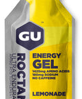 GU Energy Roctane Ultra Endurance Energy Gel Vegan Gluten-Free Kosher and Dairy-Free On-The-Go Sports Nutrition for Running Biking Hiking or Skiing 24-Count Lemonade