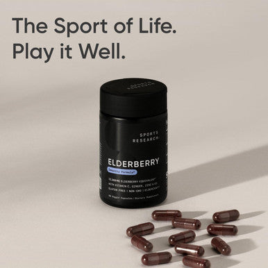 Sports Research Elderberry + D3 5000Iu With Zinc, Ginger & Vitamin C - Daily Immune Support Supplement For Adults - Non-Gmo Project Verified (60 Veggie Capsules)