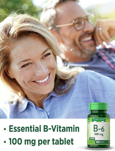 Nature's Truth Vitamin B-6 100mg Tablets, 100 Count