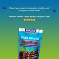 Bioglan Biotic Balance Dark Choc Balls, 3 Billion CFU Probiotic, live cultures wrapped in delicious dark chocolate, contains Lactobacillus Rosell, Bifodobacterium Rosell, & Inulin. 30 balls
