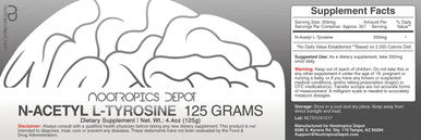 NAcetyl LTyrosine Powder 125 Grams NALT Amino Acid Supplement Natural Nootropic Supplement Supports Memory Learning and Focus Supports Healthy Stress Levels