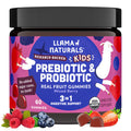 Llama Naturals Kids Probiotic with Prebiotic Fiber Vegan Organic Prebiotics and Probiotics Gummies for Gut Health Support Toddler Real Fruit Gummy Vitamins No Added Sugar Cane Mixed Berry 60 Ct