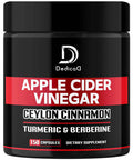 Apple Cider Vinegar Capsules 600Mg Ceylon Cinnamon 300Mg Turmeric Curcumin 300Mg & Berberine 300Mg - Dietary Supplement Support