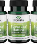 Swanson Buchu Leaf - 4:1 Extract - Herbal Supplement - (60 Capsules 100mg Each) 3 Pack