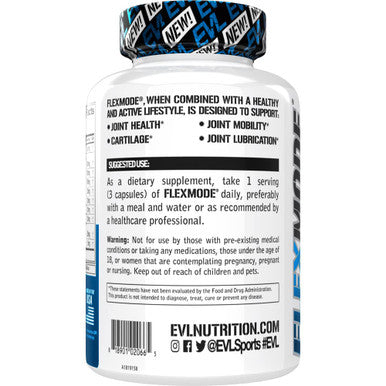 Evlution High Absorption Joint Support Supplement Nutrition FLEXMODE Joint Supplement with Advanced Joint Vitamins Including Glucosamine Chondroitin MSM Boswellia and Hyaluronic - 30 Servings