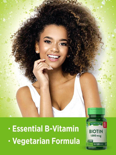 Nature's Truth Biotin 1,000mcg Tablets, 120 Count