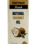 Raslok Wood Pressed 100% Natural Coconut Oil | Naturally Process | Natural Flavor | Pure Coconut Oil | Ideal for culinary, skincare, and hair care purposes. (4 oz)