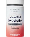 Best Nest Wellness Mama Bird Probiotics Gut-Brain Health Connection: Once Daily Women Probiotic for Prenatal Postnatal & Fertility Digestive Health 50B CFU15 Strains Probiotic Supplement 30 Count